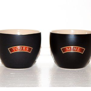 Bailey's Irish Cream Stonewear Coffee Cups Set of 2 Brown Coffee Mugs 7oz